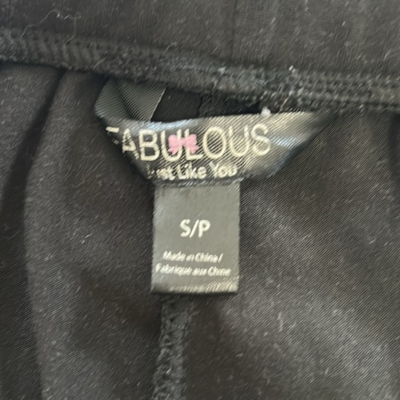 Fabulous just like You lightweight Black Joggers size small drawstring - Picture 5 of 5